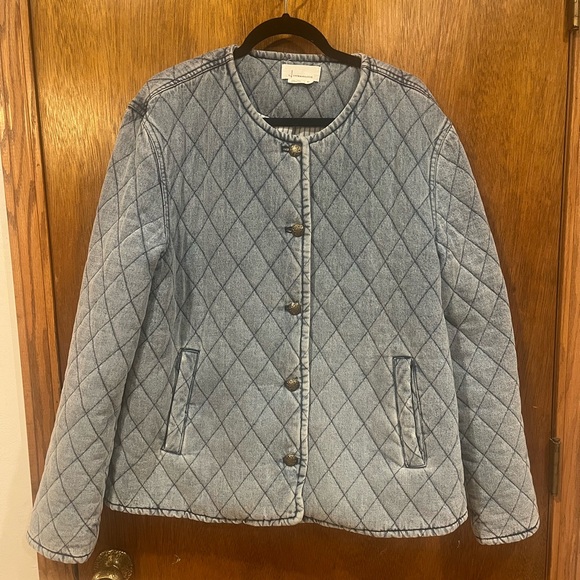 ANTHRPOLOGIE Quilted Denim Jacket - Picture 5 of 9